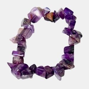 AMETHYST CHIP STRETCH BRACELET
